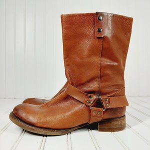 Zara Trafaluc Women's Brown Leather Equestrian  Boots A180